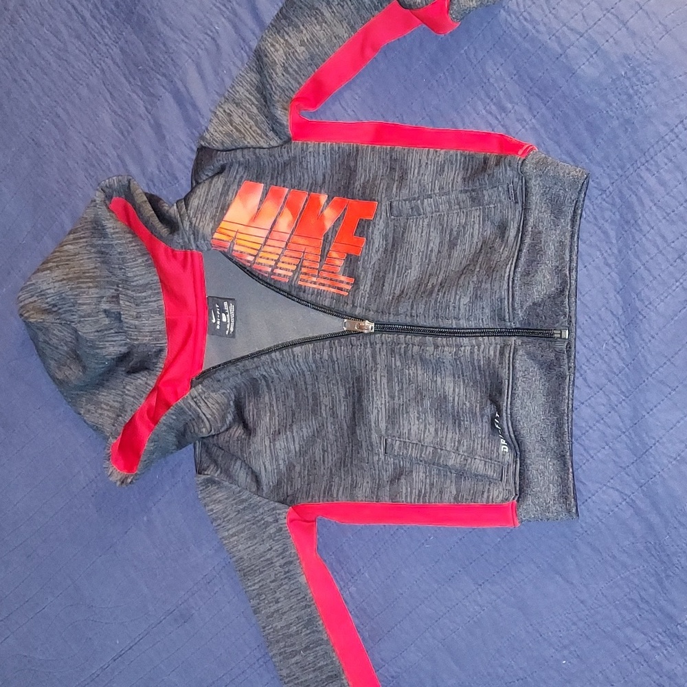 Toddler's Nike Jacket Red & Dark Grey